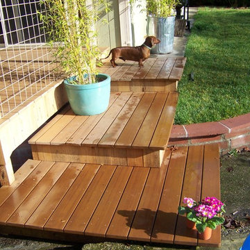 Trex Deck, Cedar Rails and Trellis, Hogwire