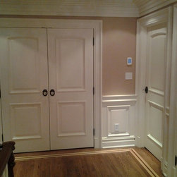 30" x 80" 2 Panel Arched Top White Primed Door with Raised Moulding (1-3/4") - Interior Doors