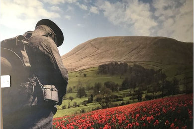 Pendle HIll Poppies Onepiece Mural