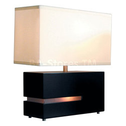 Zen Reclining Table Lamp in Dark Brown Table Lamp - Table Lamps
