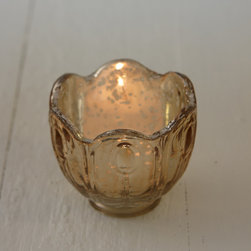 Scalloped Mercury Votive - Candleholders