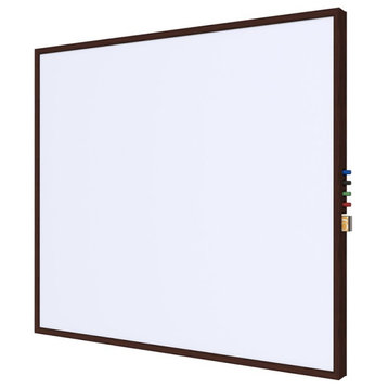 Ghent's Ceramic 3' x 4' Impression Whiteboard with modern Frame in White