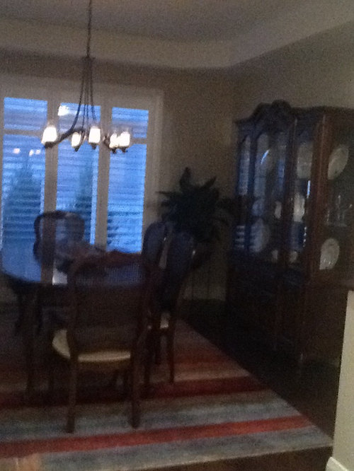 Wall above dining room sideboard