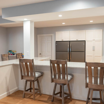 Basement Renovation with Play Area and Kitchenette