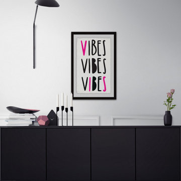 "Triple Vibe II" Framed Painting Print