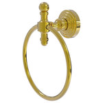 Allied Brass - Retro Wave Towel Ring, Polished Brass - The traditional motif from this elegant collection has timeless appeal. Towel ring is constructed of solid brass and is an ideal six inches in diameter. It is ideal for displaying your favorite decorative towels or for providing the space for daily use.