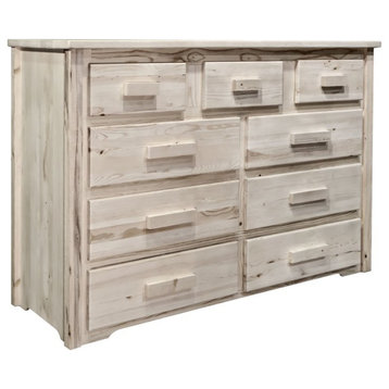 Montana Woodworks Homestead Handcrafted Wood Dresser with 9-drawer in Natural