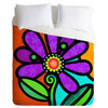 Steven Scott Cosmic Daisy In Purple Duvet Cover