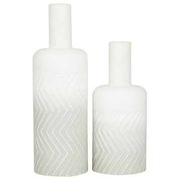Modern White Metal Vase Set 561705