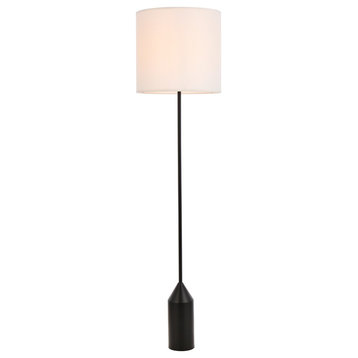 Elegant Lighting LD2453FLBK Modern Ines Lamp Black And White