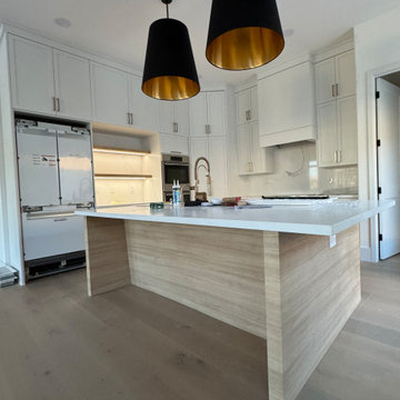 Multiple Room Cabinetry Reface with Partial Build