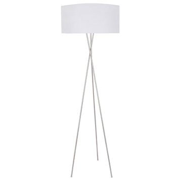 Cason 1 Light Floor Lamp, Silver