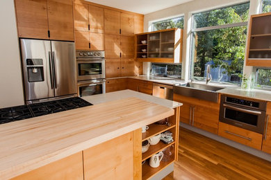 Inspiration for a contemporary kitchen remodel in Other