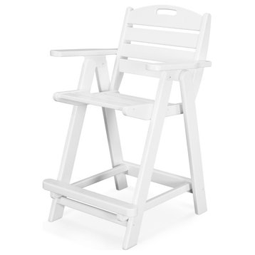 Polywood Nautical Counter Chair, White