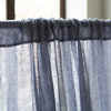 Folkstone Grey Linen Curtain Panel Garza, 55"x108"