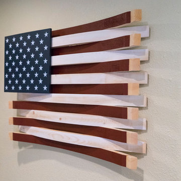 Wine Barrel American Flag