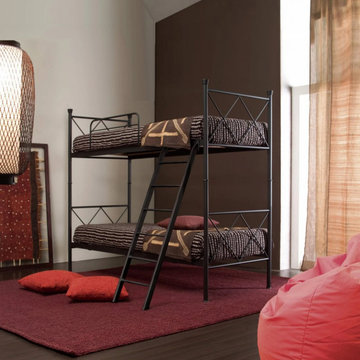 Metro wrought iron bunk bed with ladder by Cosatto Letti