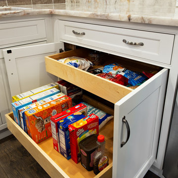 Dovetailed, Full Width Solid Wood Roll Out Trays