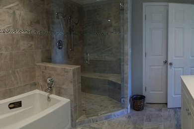Example of a transitional bathroom design in Wilmington