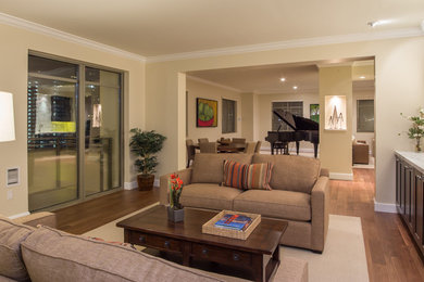 Transitional family room photo in San Francisco