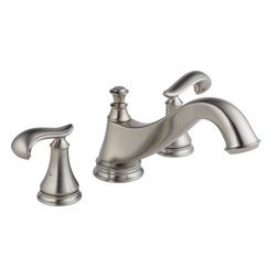Delta Cassidy 3-Hole Roman Tub Trim - Low Arc Spout - Bathtub Faucets