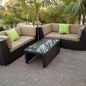 Loveseat Set with Coffee Table- Verano Contempo Eurolux Patio