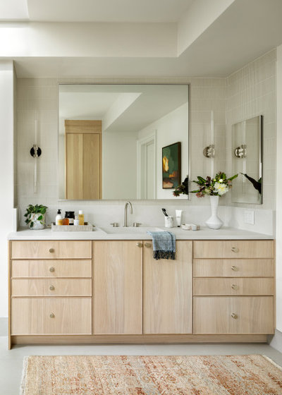 Transitional Bathroom by Factor Design Build