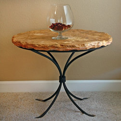 Italia Accent Table (30" Round Top) by Mathews & Co - Side Tables And End Tables