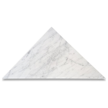 Carrara White Marble 12x12x17 Triangle Tile Bathroom Kitchen Polished,100 sq.ft.