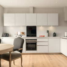 L shaped kitchen no island