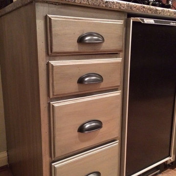 "Maison Bleu" finish over previously dark cherry