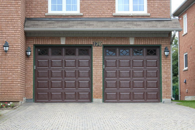 Brown raised panel garage door 9x7 Installation