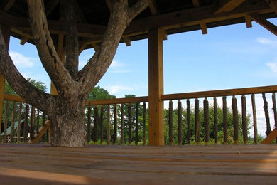 Inspiration for a rustic deck remodel in Other