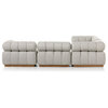 Roma Outdoor Faye Ash 5 Piece Sectional