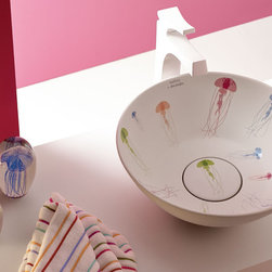 New Cuenca washbasin with Jellyfish&acute;s pattern by Bathco by David Delf&iacute;n - Bathroom Sinks