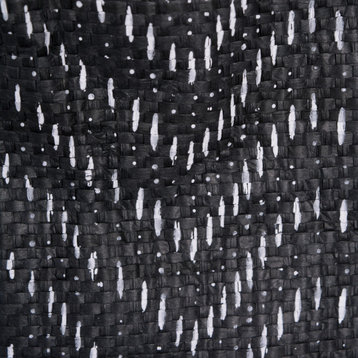 Woven Paper Laundry Bin Tribal Chevron Black/White Rectangle Asst, Set Of 3