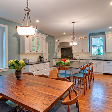 Brighton Cascade and Wabash Beaded Inset Kitchen in Hingham and and Cherry