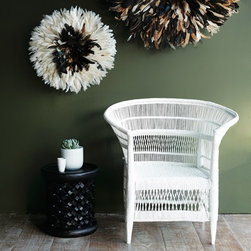 Nomad Tribe - MALAWI ARMCHAIR WHITE - Dining Chairs
