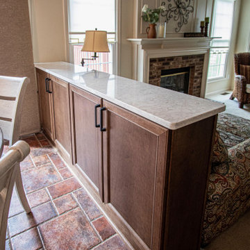 Two Tone Wood and White Kitchen