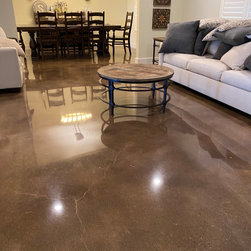 Polished concrete living space - Flooring