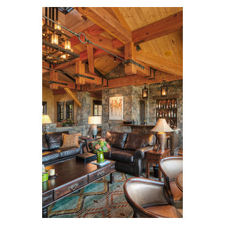 Montana Family Compound - Rustic - Living Room - Other - by Shannon ...