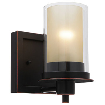 Designers Impressions Juno Collection Wall Sconce, 1-Light, Oil Rubbed Bronze