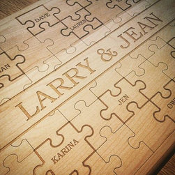 Family Puzzle Piece Cheese Board - Cutting Boards