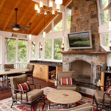 porch enclosure with fireplace