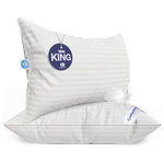 Continental Bedding - Superior 700 Fill Power -  100% Hungarian White Goose Down Pillow., King (Set of 2), Firm - Experience Heavenly Comfort with Superior 700 Fill Power Hungarian White Goose Down Pillows - The Perfect Addition to Your Bedding Collection for a Luxurious and Restful Night's Sleep!