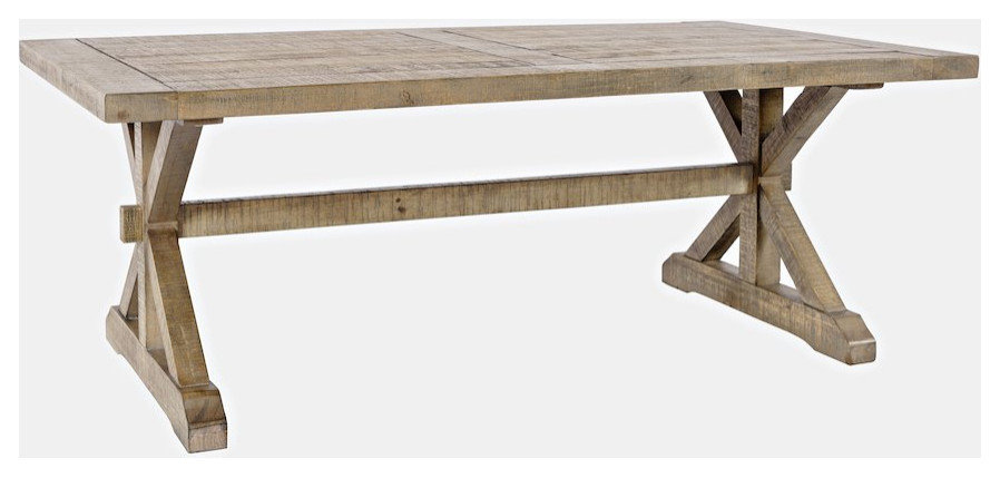 Carlyle Crossing Modern Rustic Distressed Solid Wood Coffee Table with ...