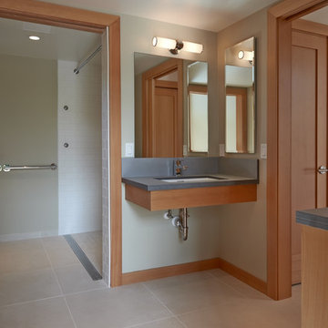 We used Paperstone for the counters of both bathrooms.
