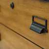 Mid-Century Wood Lateral File, Storage File Drawer, Fully Assembled, Black