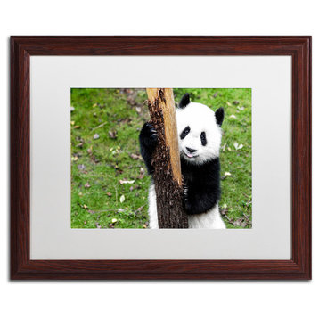 Philippe Hugonnard 'Giant Panda VI' Art, Wood Frame, White Matte, 20"x16"
