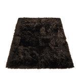 Walk on Me - Classic Brown Bear Faux Fur Rectangle Rug, 40"x55" - Classic solution to contemporary living - warm, inviting and just a little edgy - rich, dark, earthy brown; warm red undertones in the light - machine washable, hypoallergenic, non-slip - long pile